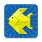 origami fishes from paper android application logo